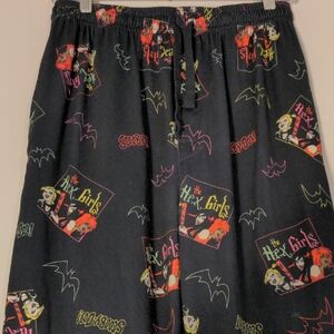 Hot Topic Scooby Doo Pajama Pants Womens Small Hex Girls Black Sleepwear Soft